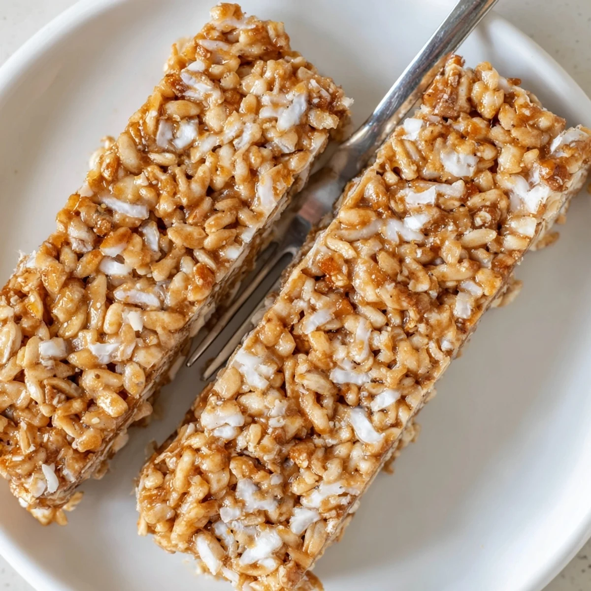 Thick no bake apple peanut butter granola bars studded with peanuts and flecks of sweet cinnamon