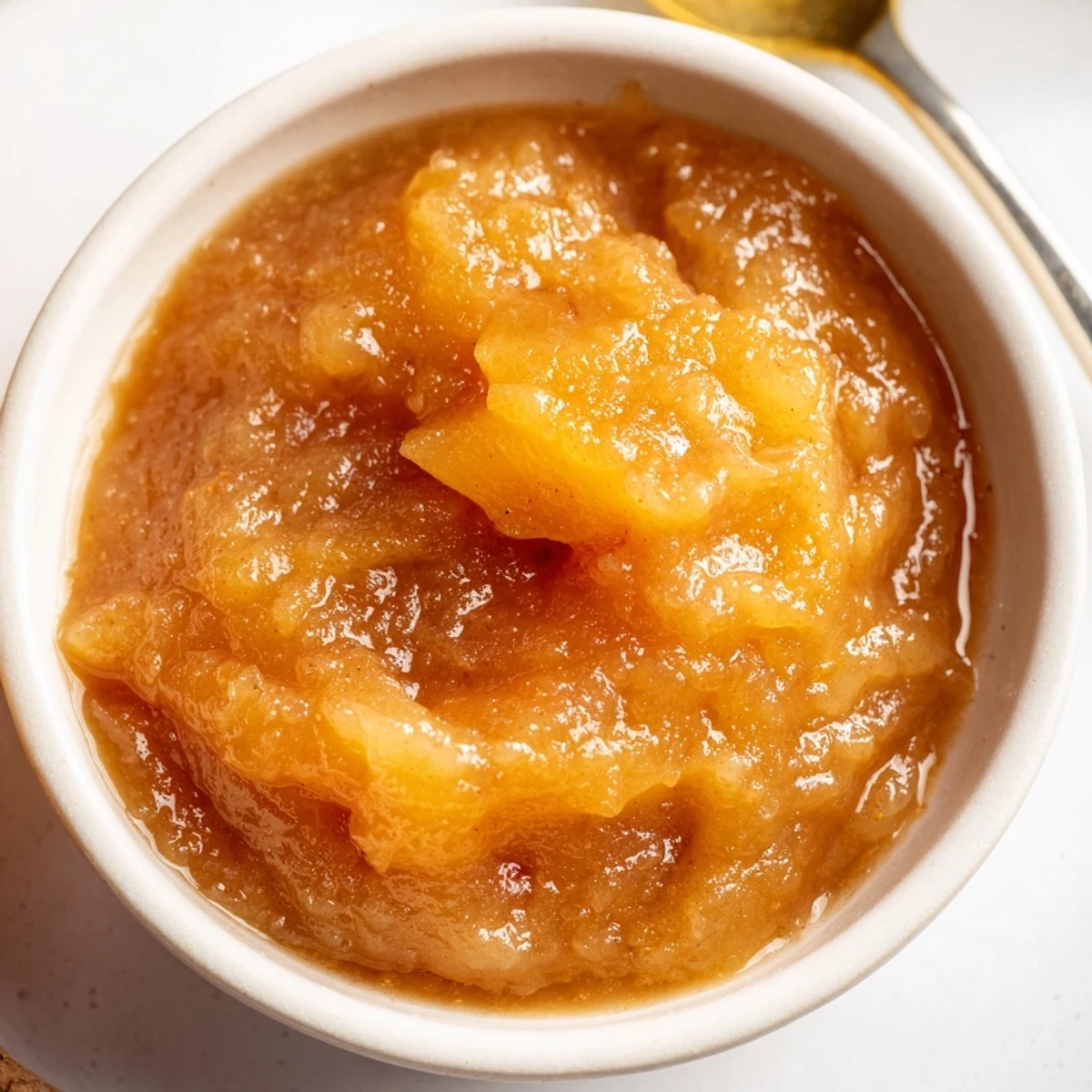 Cooling mason jars of Fall Caramel Apple Jam, golden amber and slightly chunky
