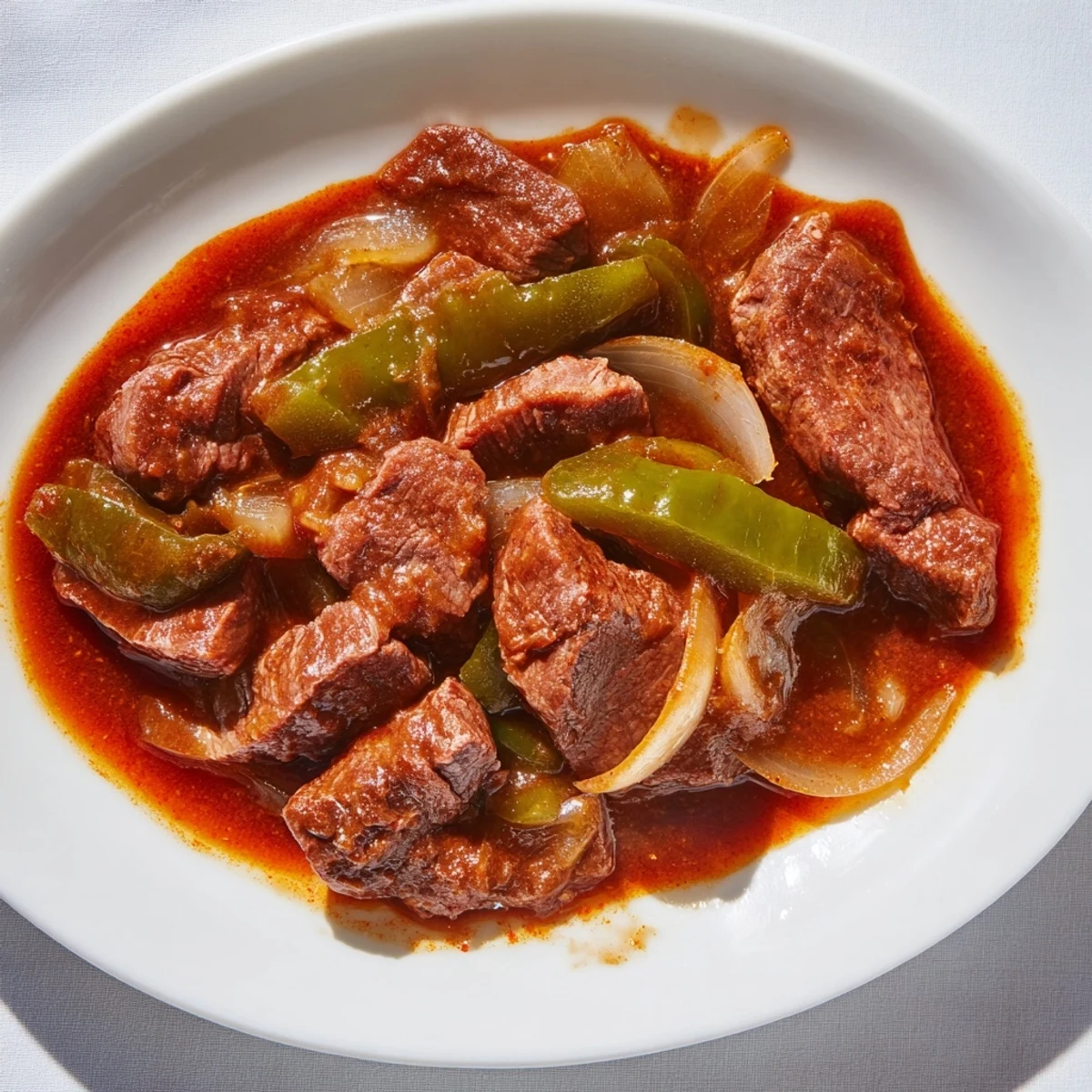 Savory Old Fashioned Swiss Steak with beef featuring melt-in-your-mouth meat in a hearty tomato-based sauce