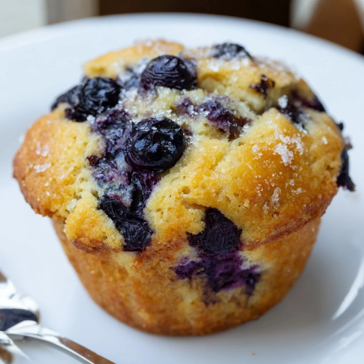 Moist Blueberry Banana Muffins cooling on wire rack, cinnamon aroma rising