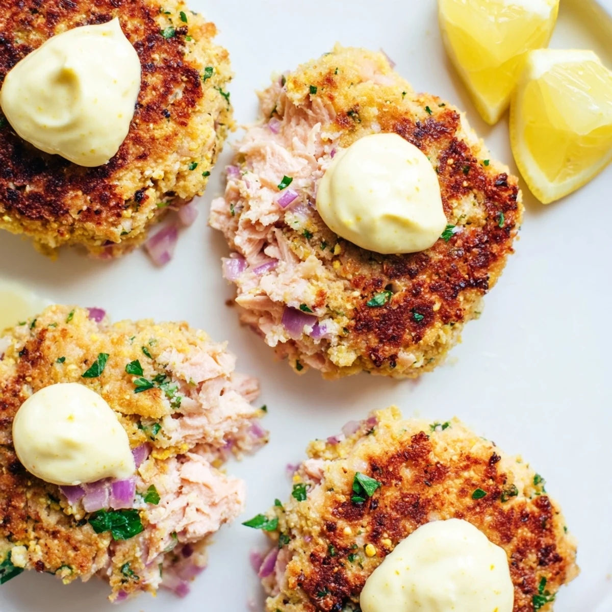 Lemon Garlic Salmon Cakes